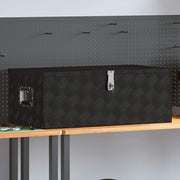 Kutija za pohranu crna 90 x 47 x 33,5 cm aluminijska
