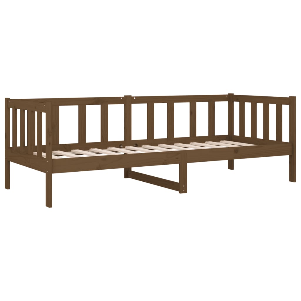Dnevni ležaj smeđa boja meda 80 x 200 cm od masivne borovine