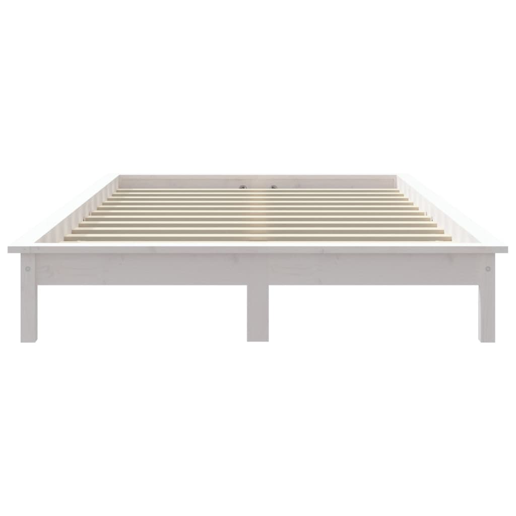 Okvir za krevet bijeli 120x200 cm od masivne borovine
