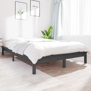 Okvir za krevet sivi 120 x 200 cm od masivne borovine