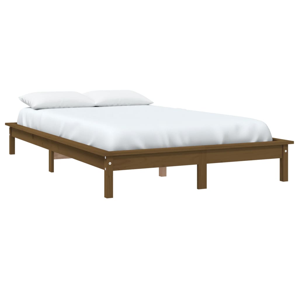 Okvir za krevet smeđa boja meda 160x200 cm od masivne borovine