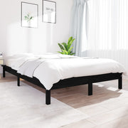 Okvir za krevet crni 160x200 cm od masivne borovine