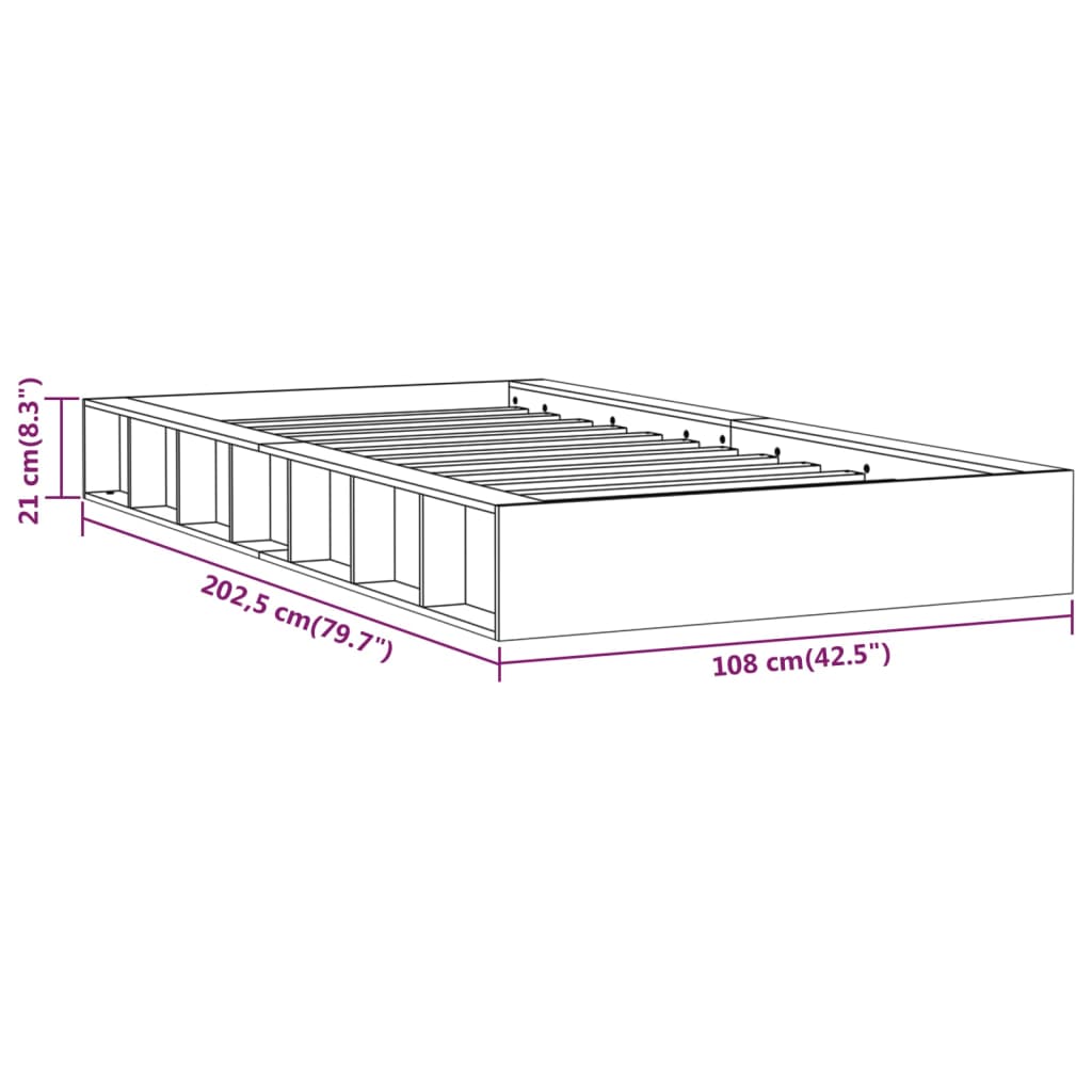 Okvir za krevet 90x200 cm od masivne borovine
