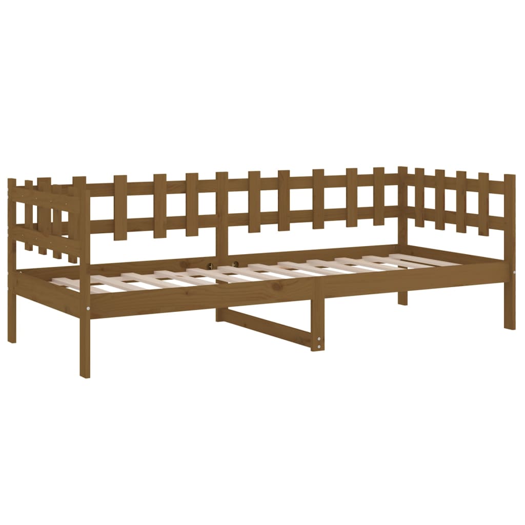 Dnevni ležaj smeđa boja meda 80 x 200 cm od masivne borovine