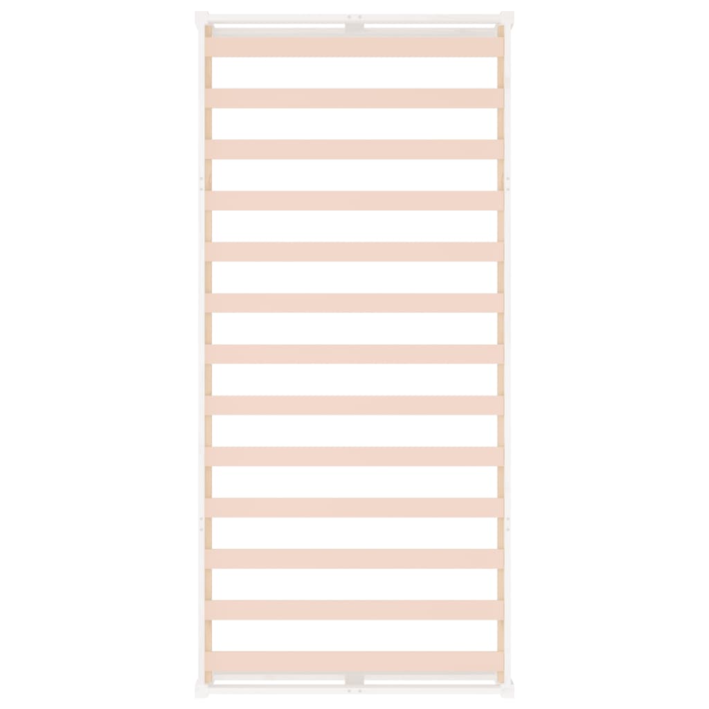 Okvir za krevet bijeli 90 x 200 cm od masivnog drva