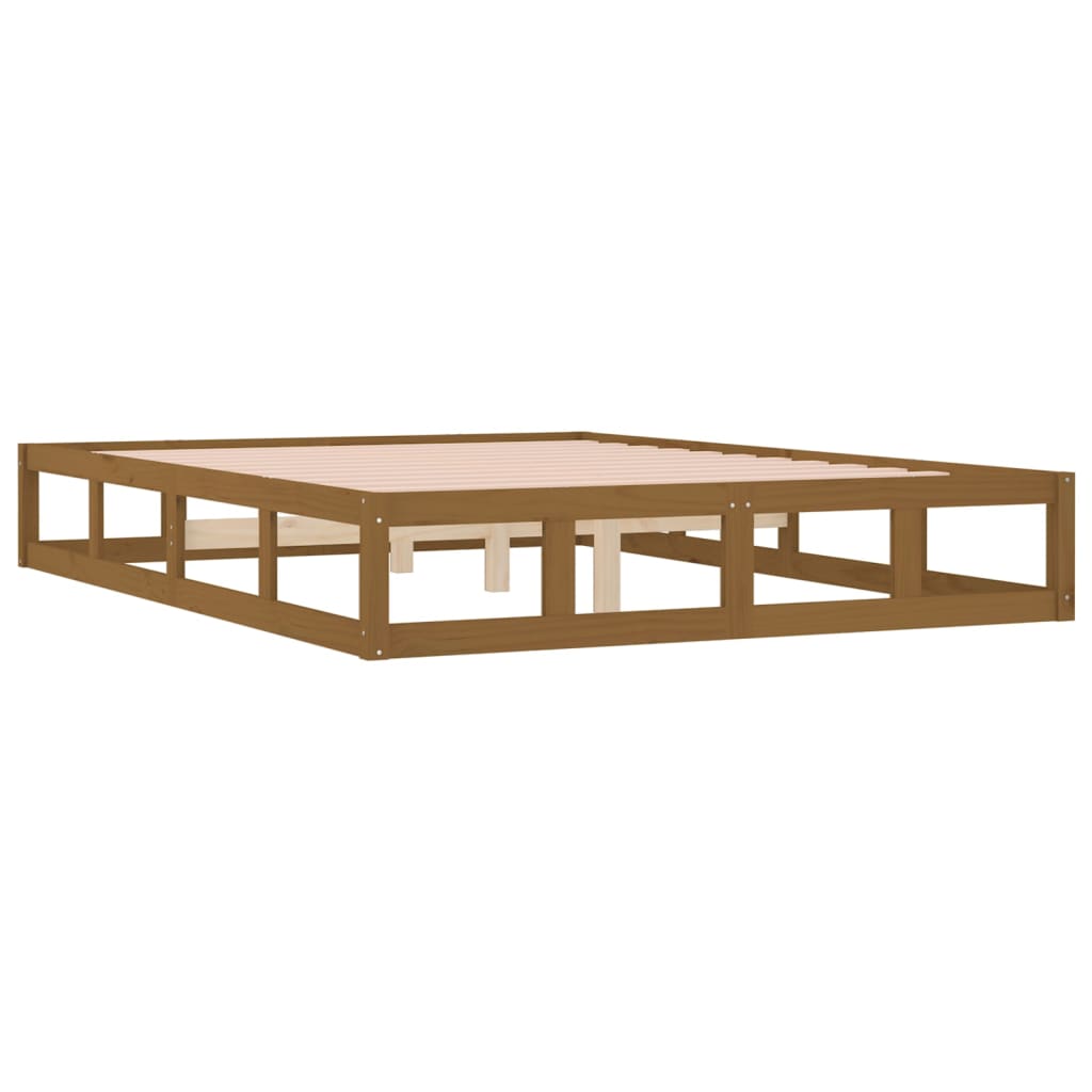 Okvir za krevet smeđa boja meda 120 x 200 cm od masivnog drva