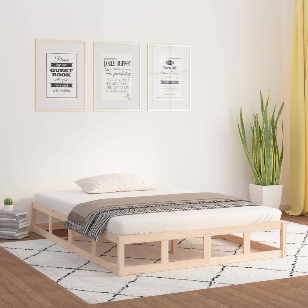Okvir za krevet od masivnog drva 150x200 cm veliki bračni