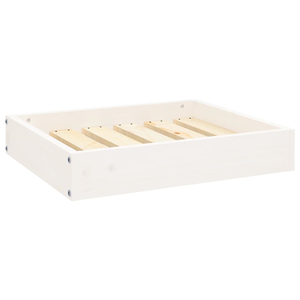 Krevet za pse bijeli 51,5x44x9 cm od masivne borovine