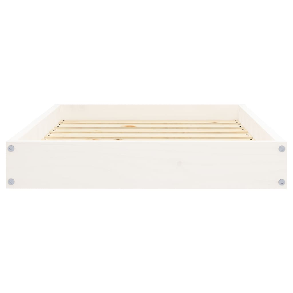 Krevet za pse bijeli 71,5x54x9 cm od masivne borovine