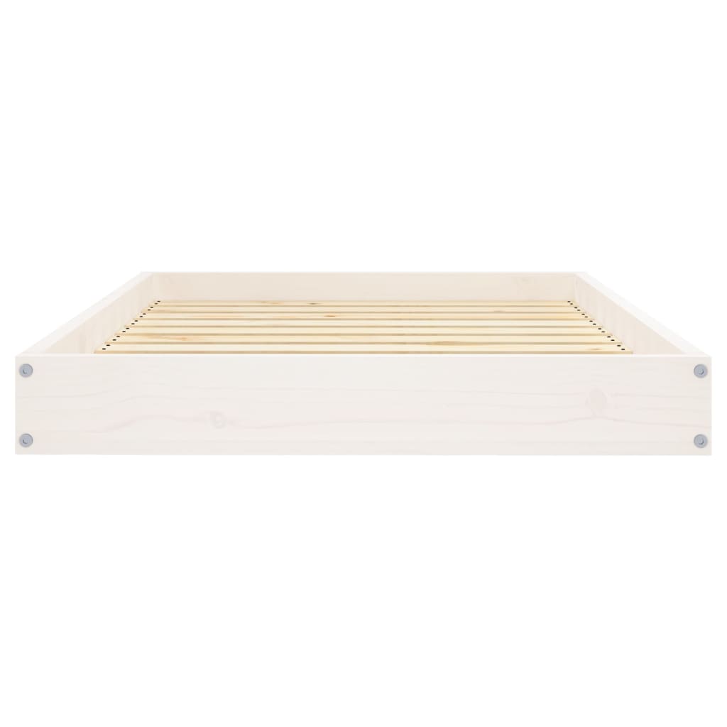 Krevet za pse bijeli 91,5 x 64 x 9 cm od masivne borovine