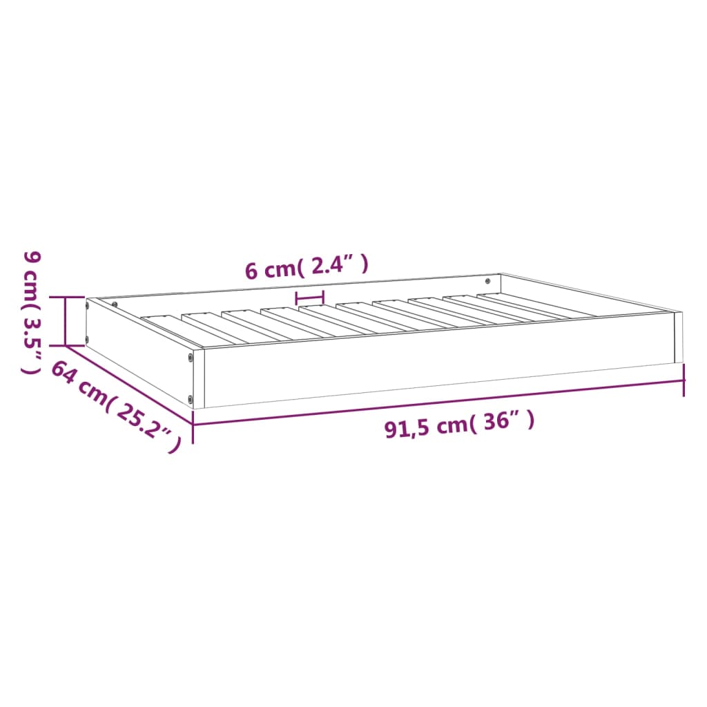 Dnevni ležaj smeđa boja meda 91,5x64x9 cm od masivne borovine