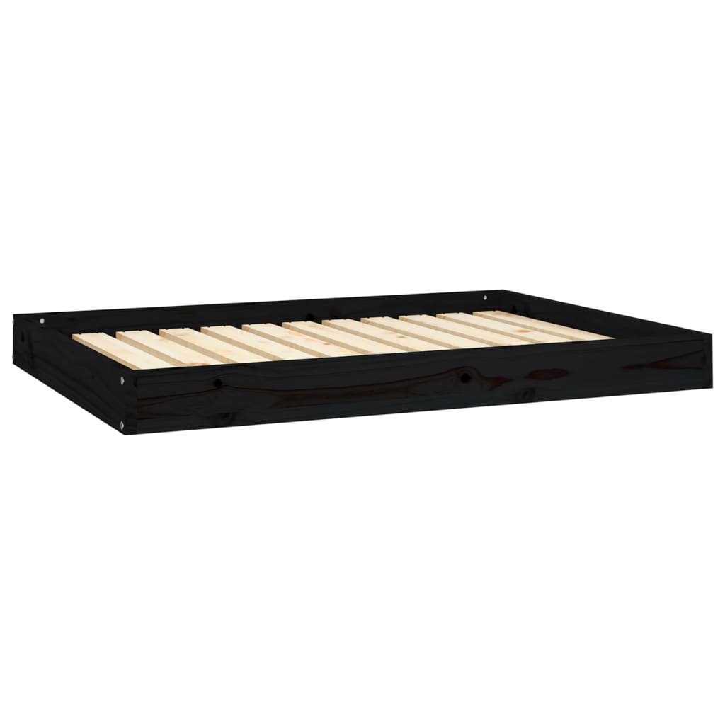 Krevet za pse crna 101,5x74x9 cm od masivne borovine