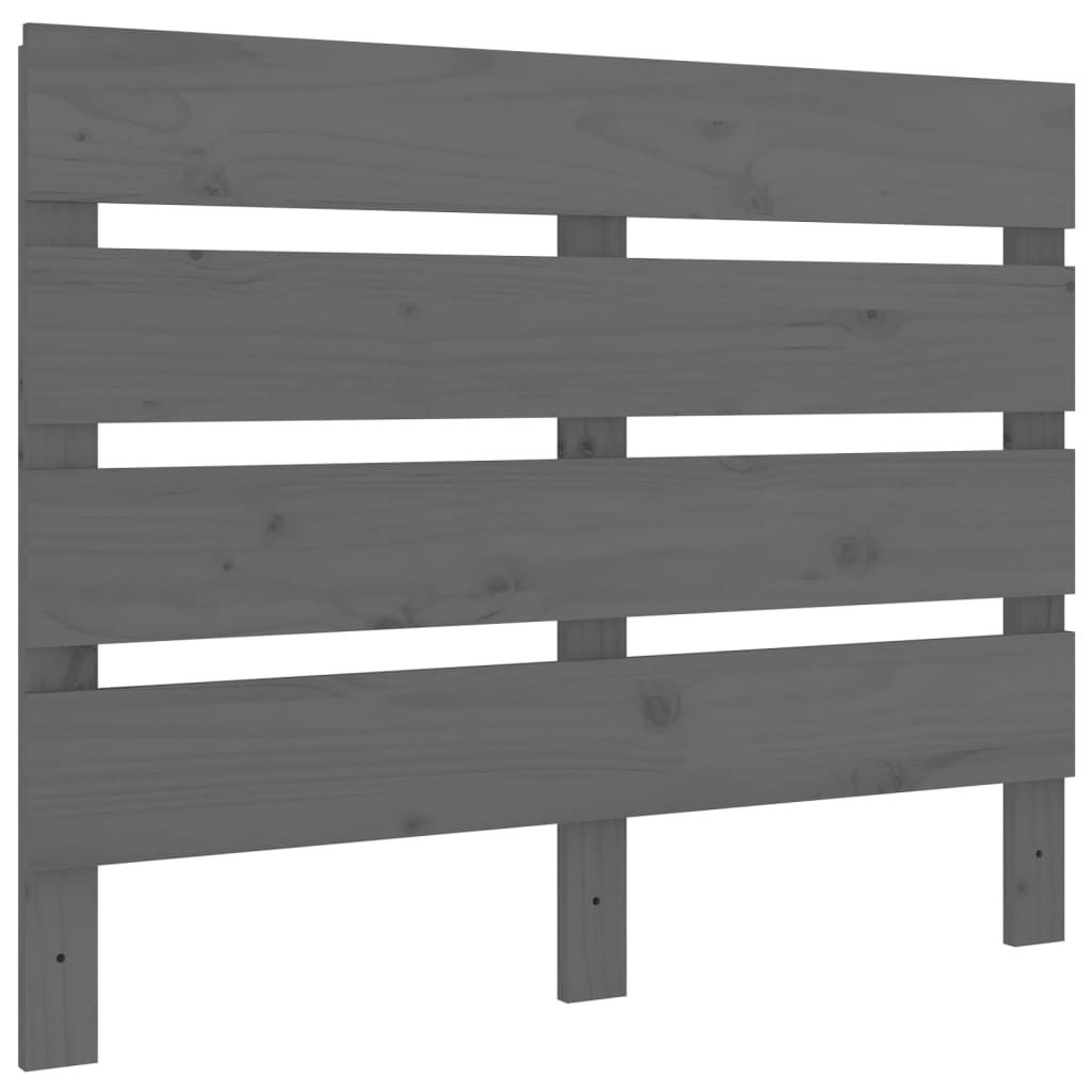 Uzglavlje sivo 100 x 3 x 80 cm od masivne borovine