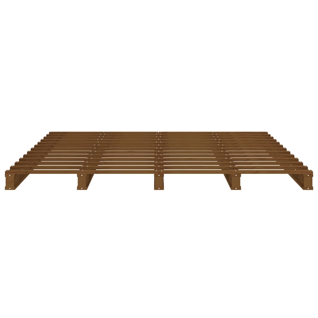 Krevet od paleta boja meda 120 x 200 cm od masivne borovine