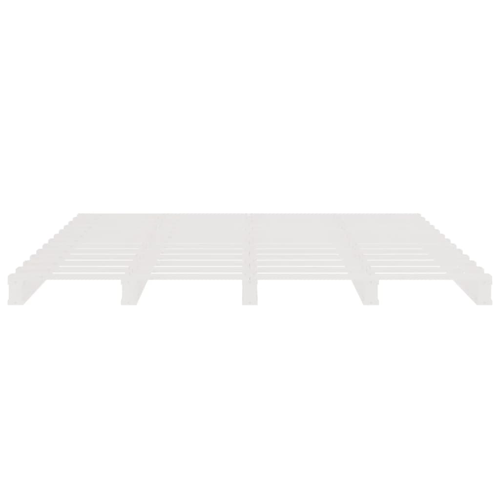 Krevet od paleta bijeli 180 x 200 cm borovina veliki bračni