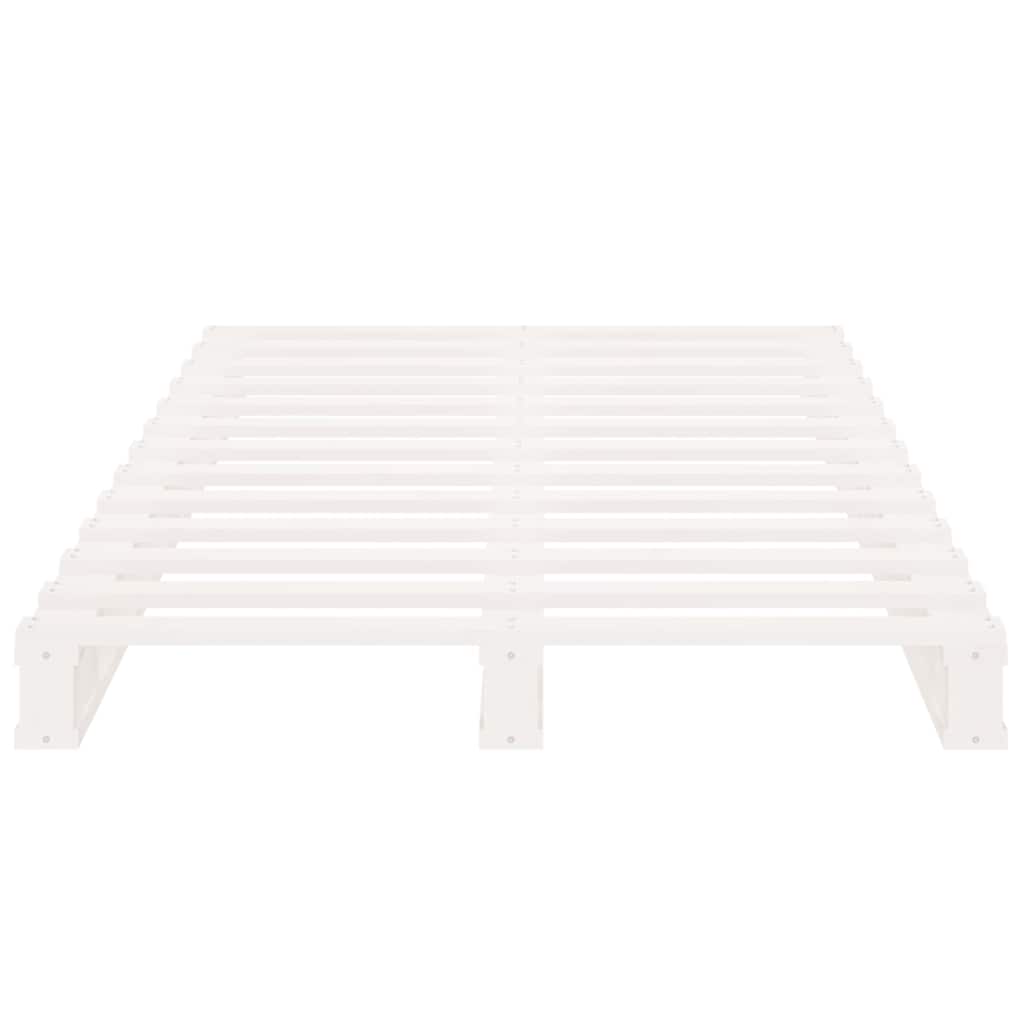 Krevet od paleta bijeli 90x190 cm od masivne borovine mali