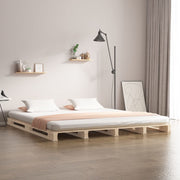 Krevet od paleta 135 x 190 cm od masivne borovine bračni