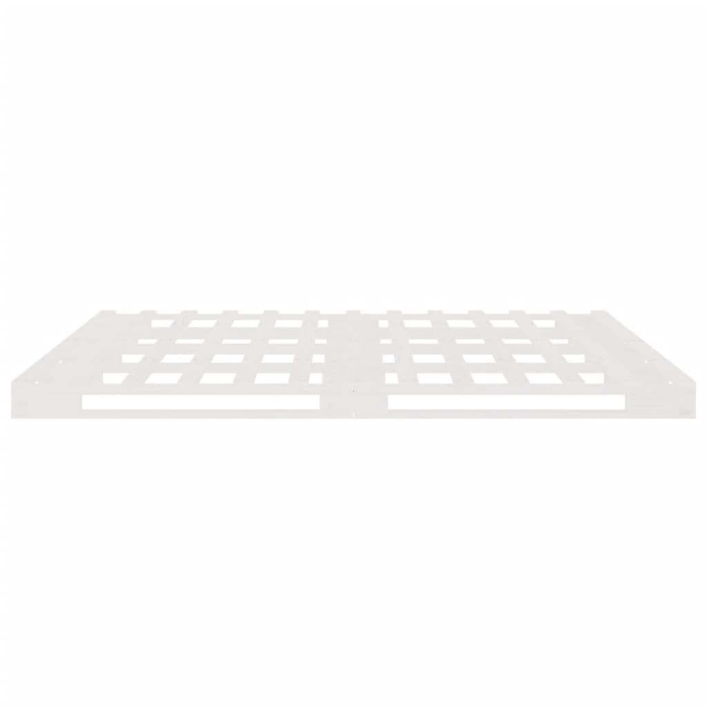 Krevet od paleta bijeli 140 x 190 cm od masivne borovine