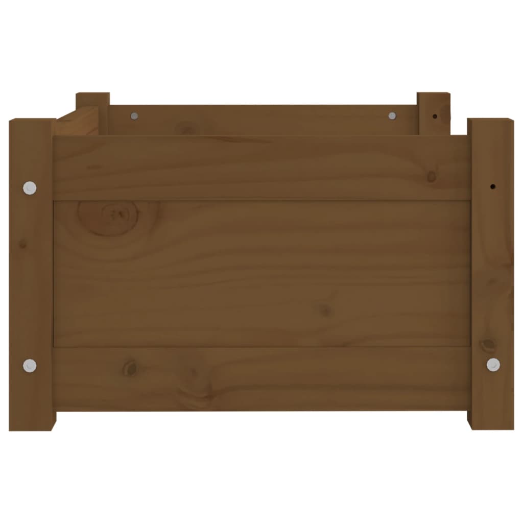 Krevet za pse boja meda 75,5x55,5x28 cm od masivne borovine