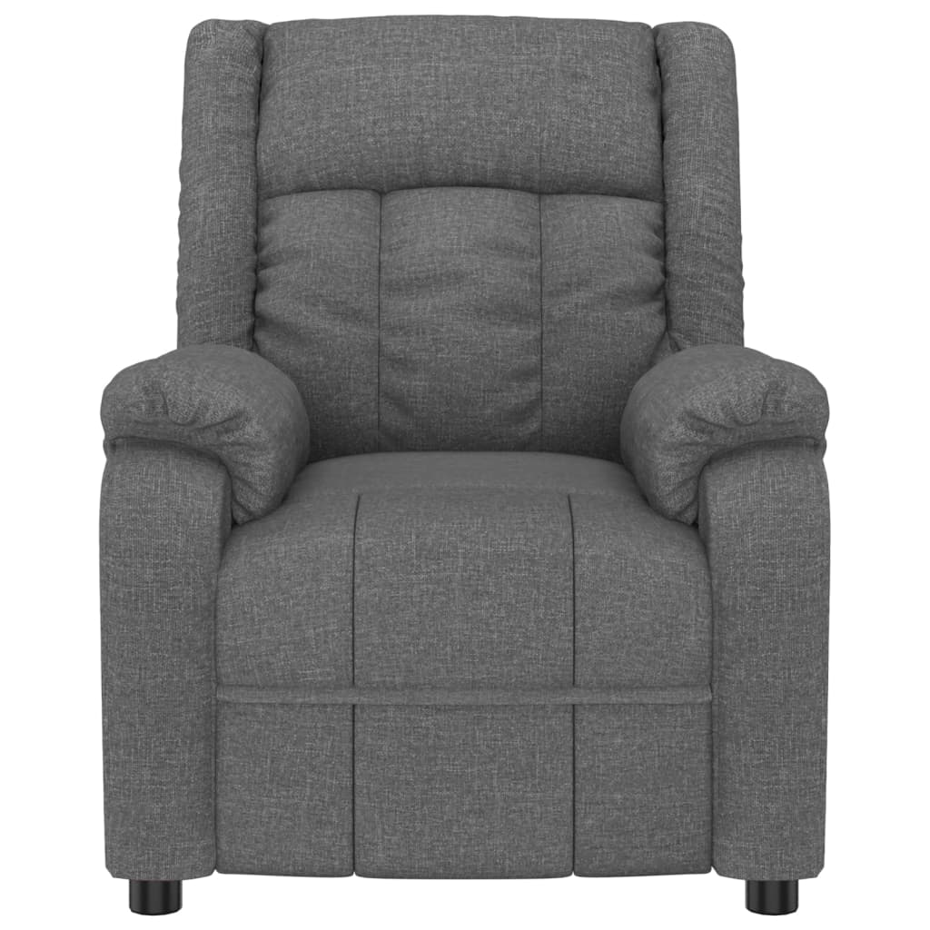 Masažna fotelja od tkanine tamnosiva