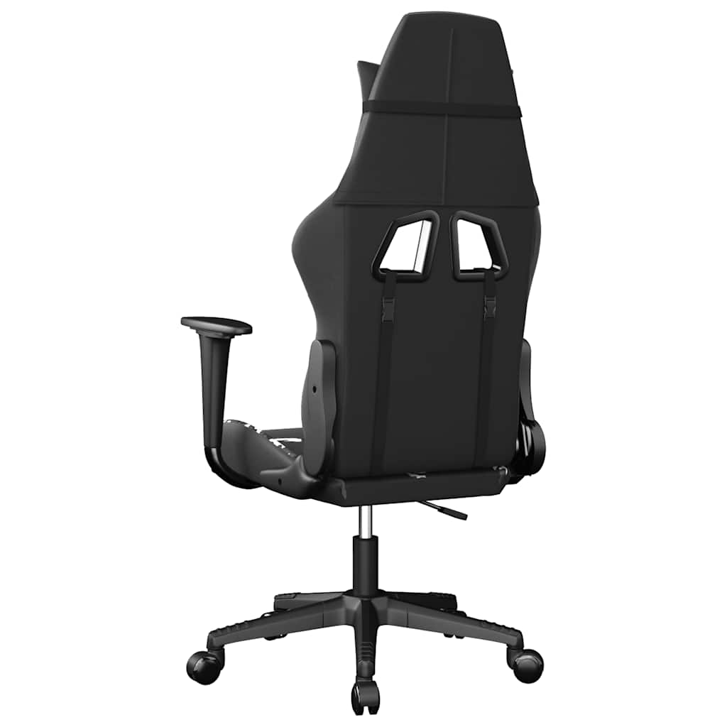 Masažna igraća stolica crno-maskirna od umjetne kože