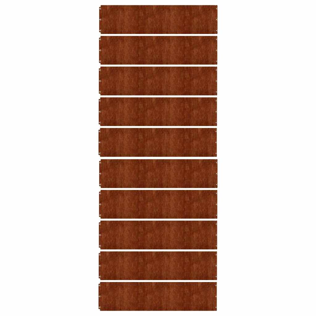 Rubnjaci za travnjak 10 kom fleksibilni 25x103 cm čelik COR-TEN