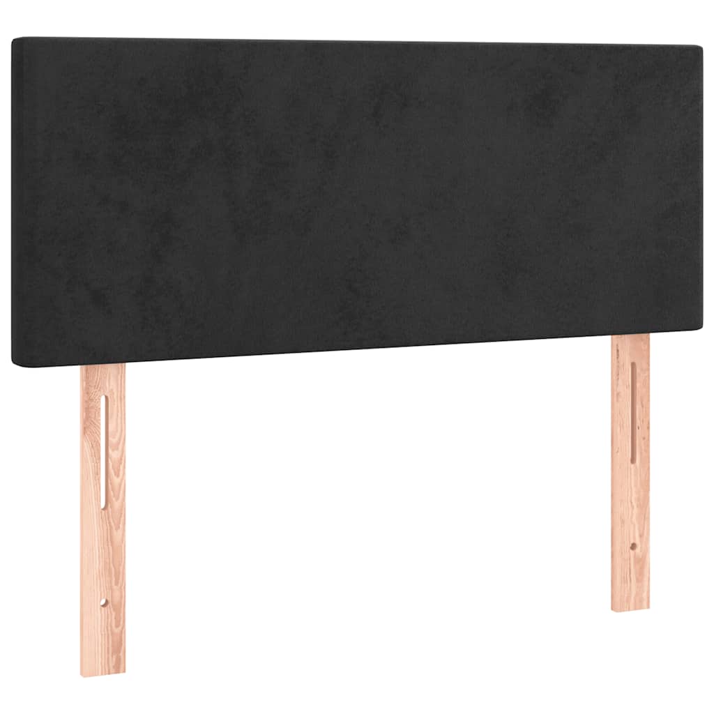 Uzglavlje crno 90x5x78/88 cm baršunasto