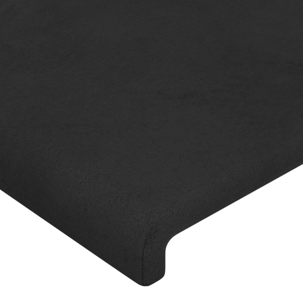 Uzglavlje crno 100x5x78/88 cm baršunasto
