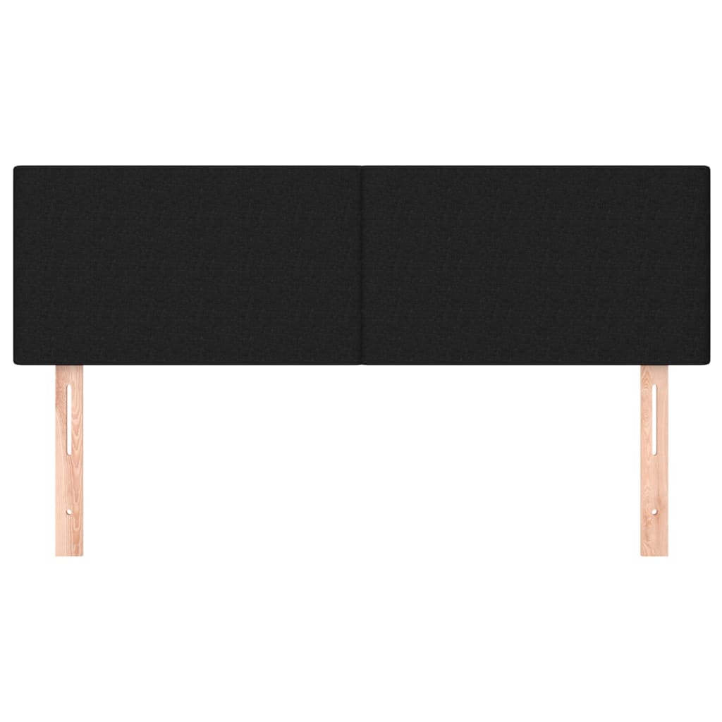 Uzglavlja crna 144x5x78/88 cm od tkanine