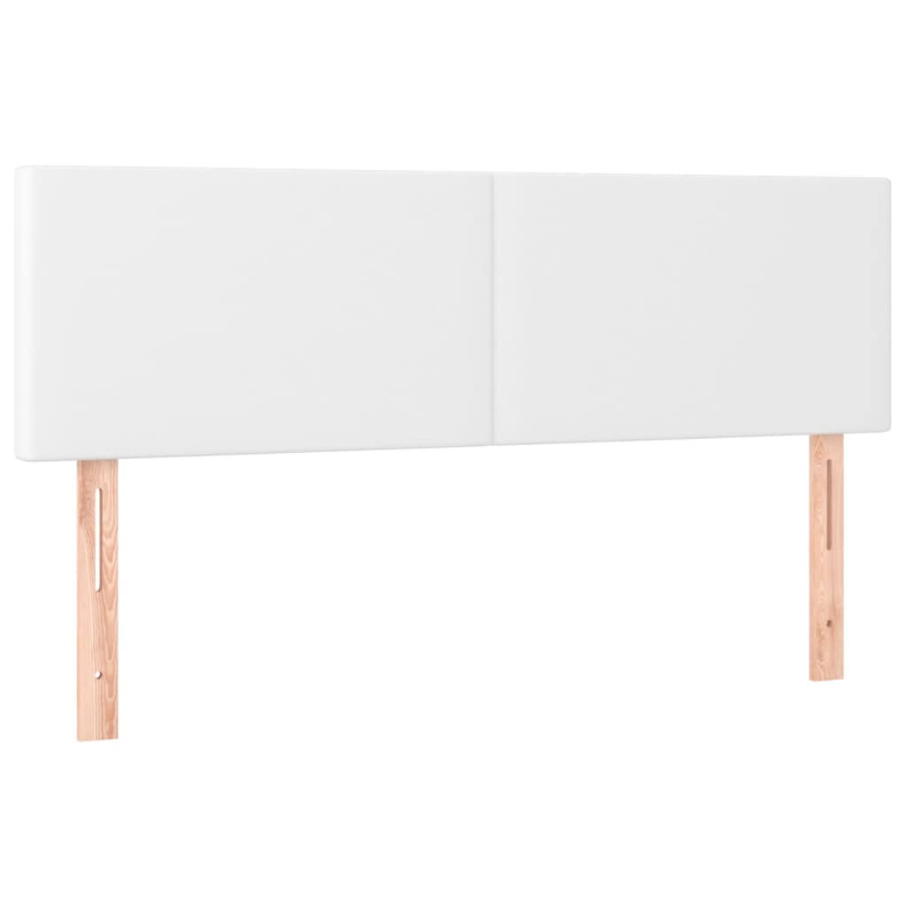 Uzglavlja bijela 144x5x78/88 cm od umjetne kože