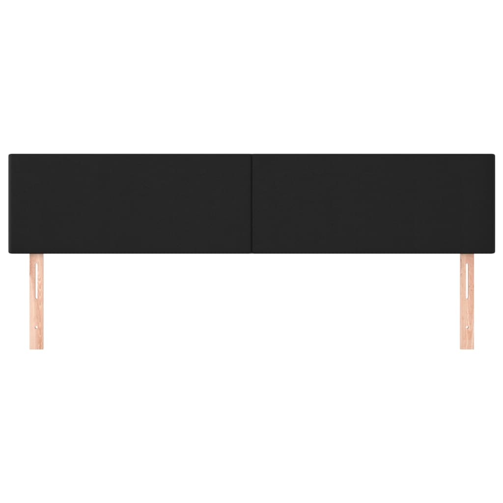 Uzglavlja crna 160x5x78/88 cm od umjetne kože
