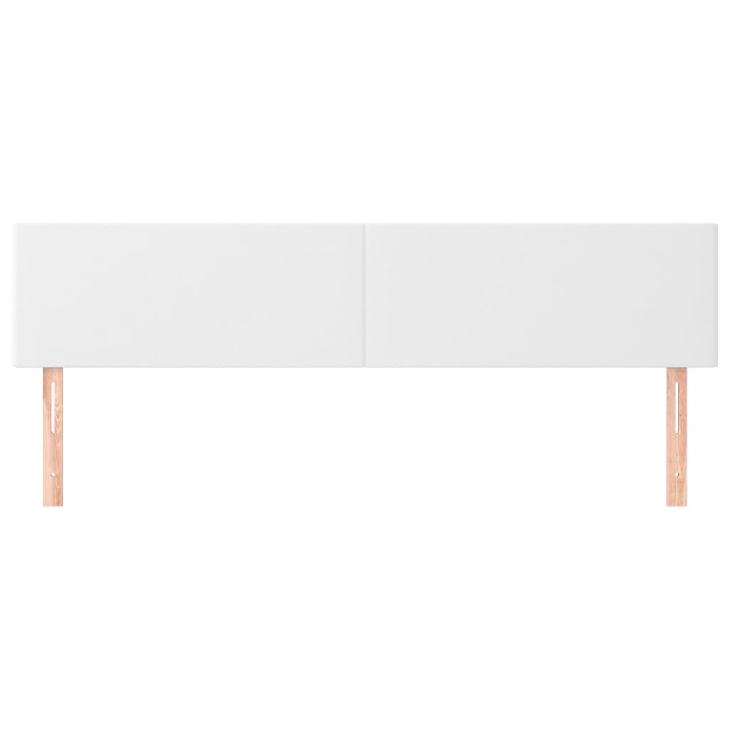 Uzglavlja bijela 160x5x78/88 cm od umjetne kože