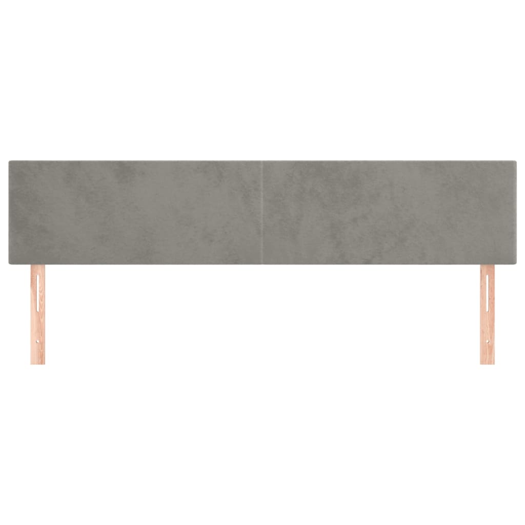 Uzglavlja svjetlosiva 160x5x78/88 cm baršunasta