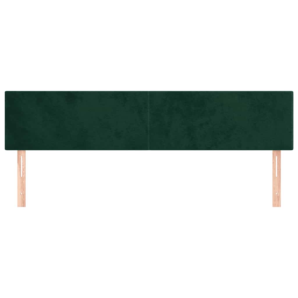 Uzglavlja tamnozelena 160x5x78/88 cm baršunasta
