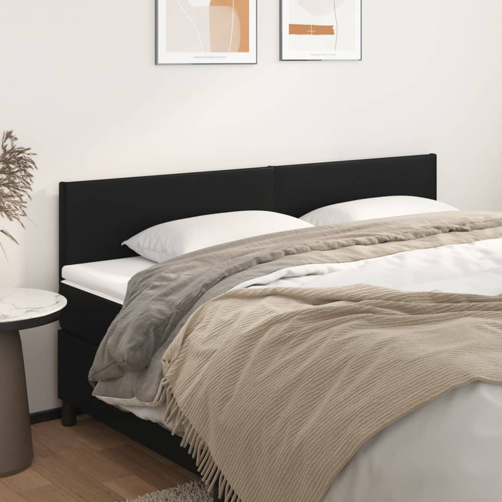 Uzglavlja crna 180x5x78/88 cm od umjetne kože