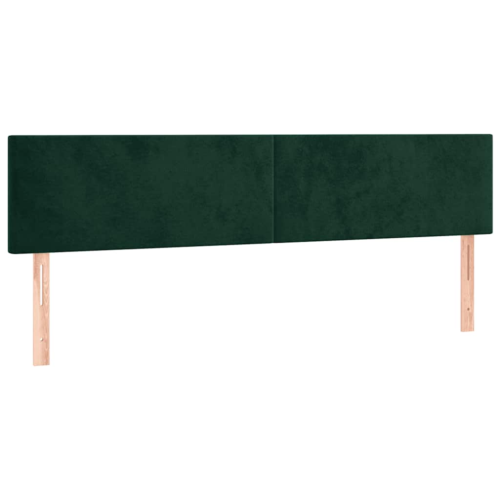 Uzglavlja tamnozelena 180x5x78/88 cm baršunasta