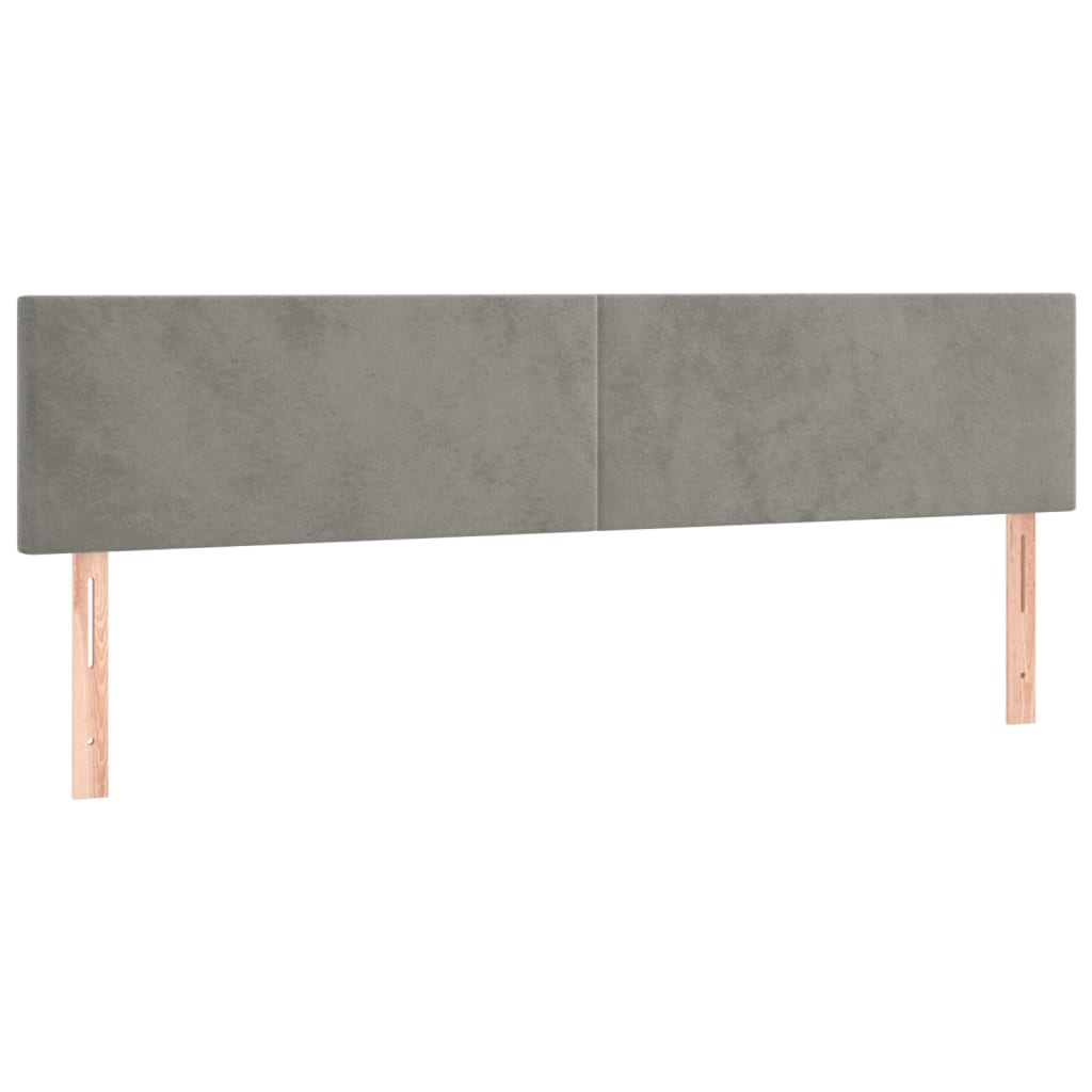Uzglavlja svjetlosiva 200x5x78/88 cm baršunasta