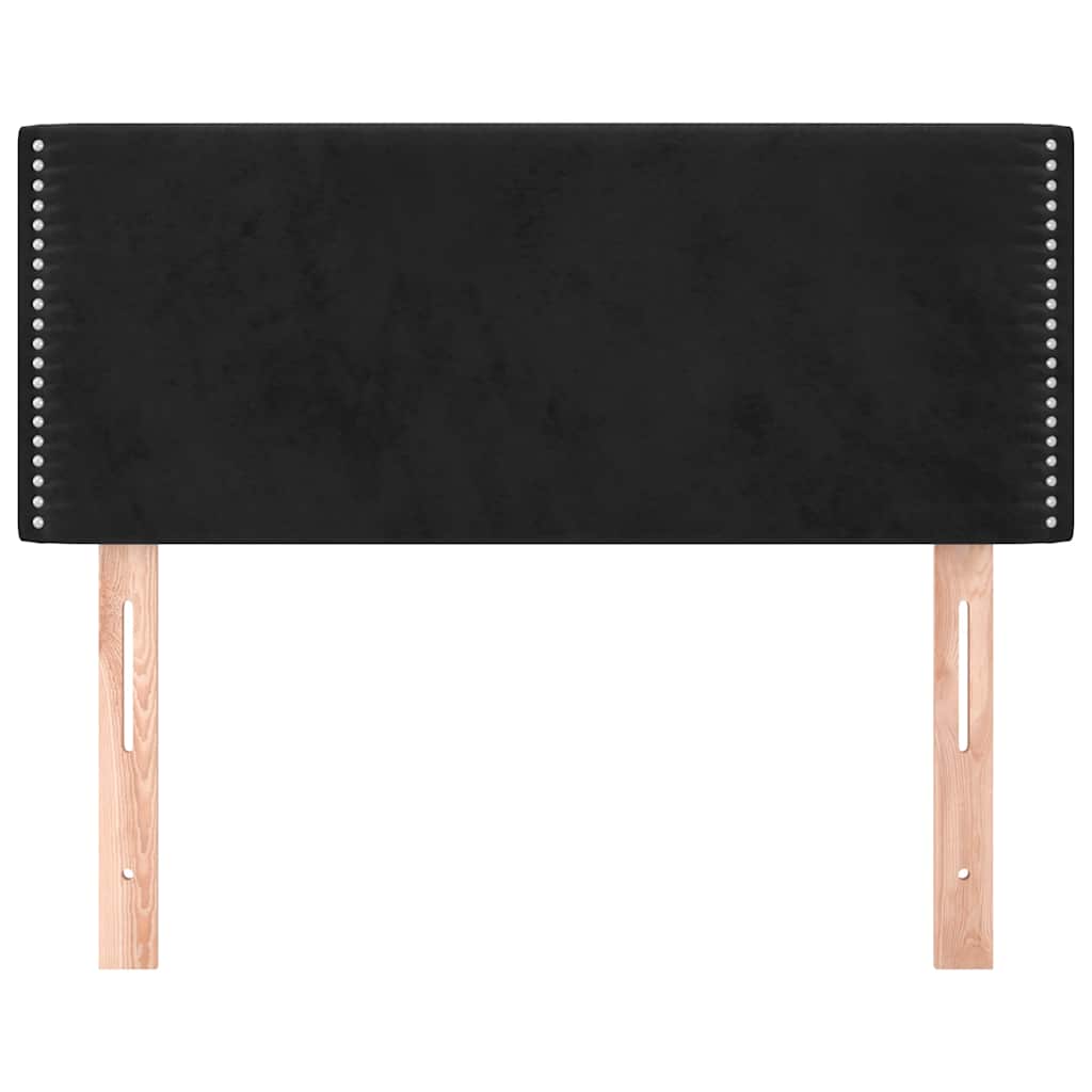 Uzglavlje crno 80 x 5 x 78/88 cm baršunasto