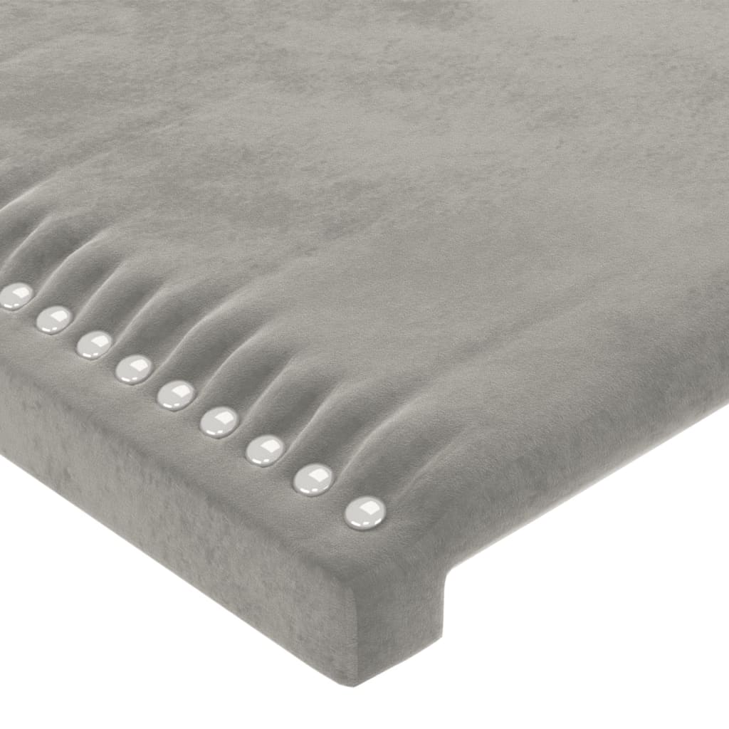 Uzglavlje svjetlosivo 90x5x78/88 cm baršunasto