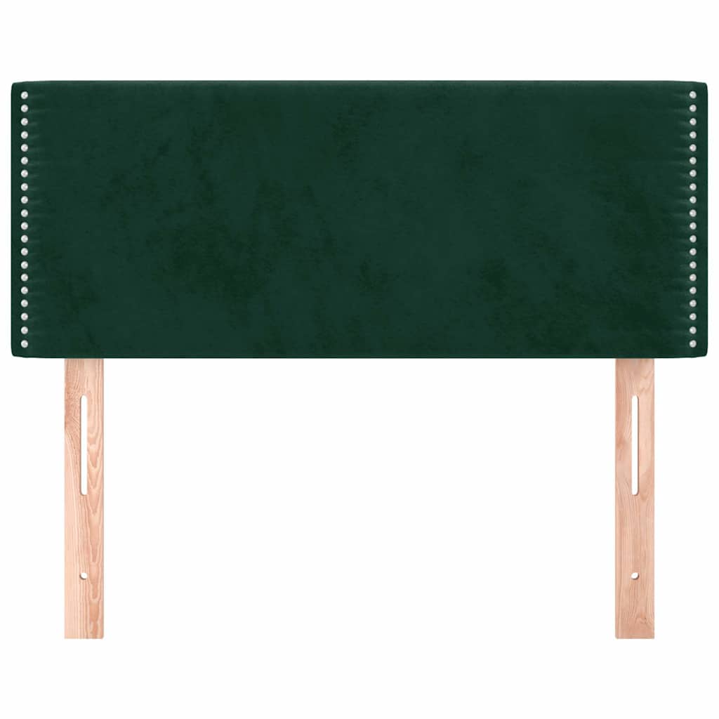 Uzglavlje tamnozeleno 100x5x78/88 cm baršunasto