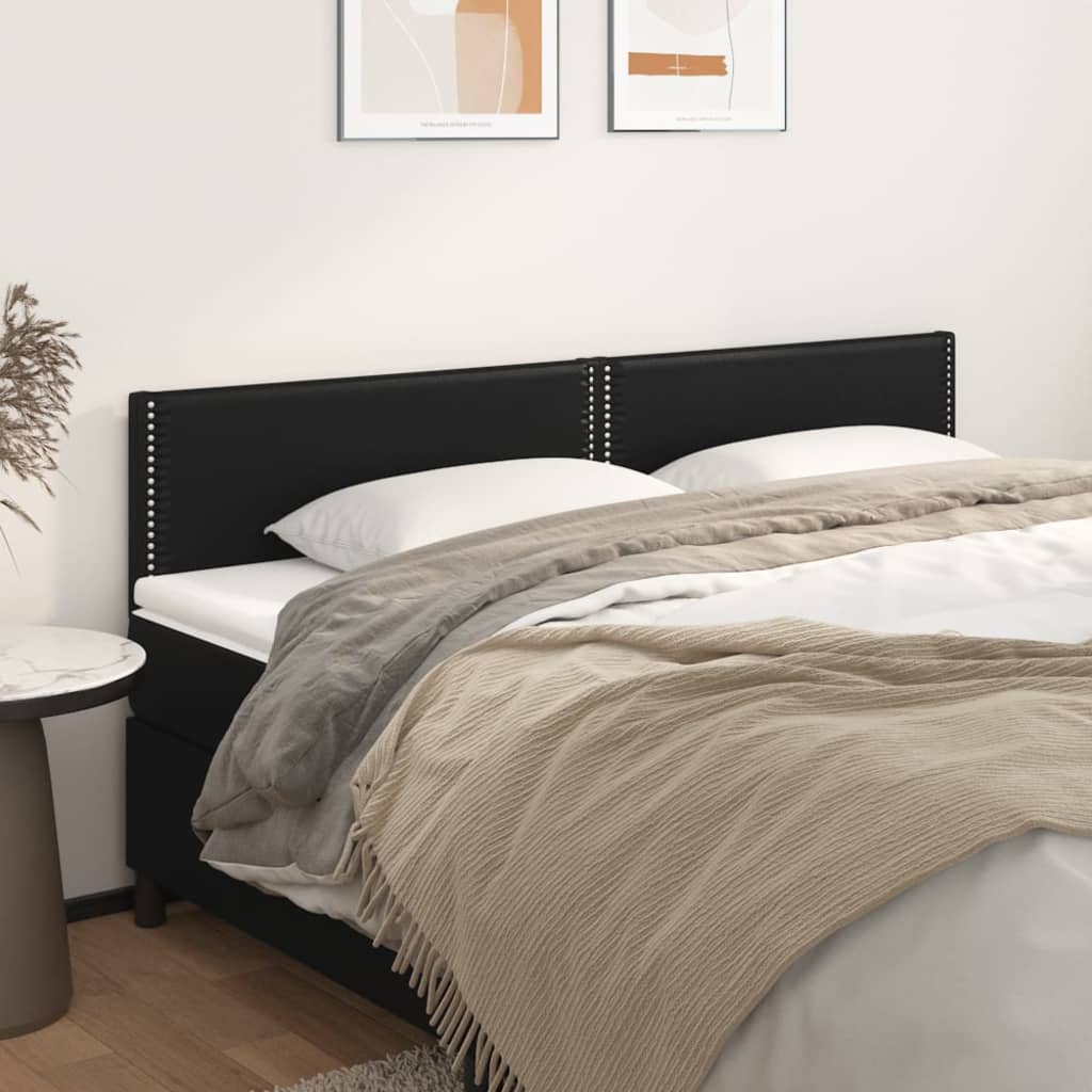 Uzglavlja crna 160x5x78/88 cm od umjetne kože