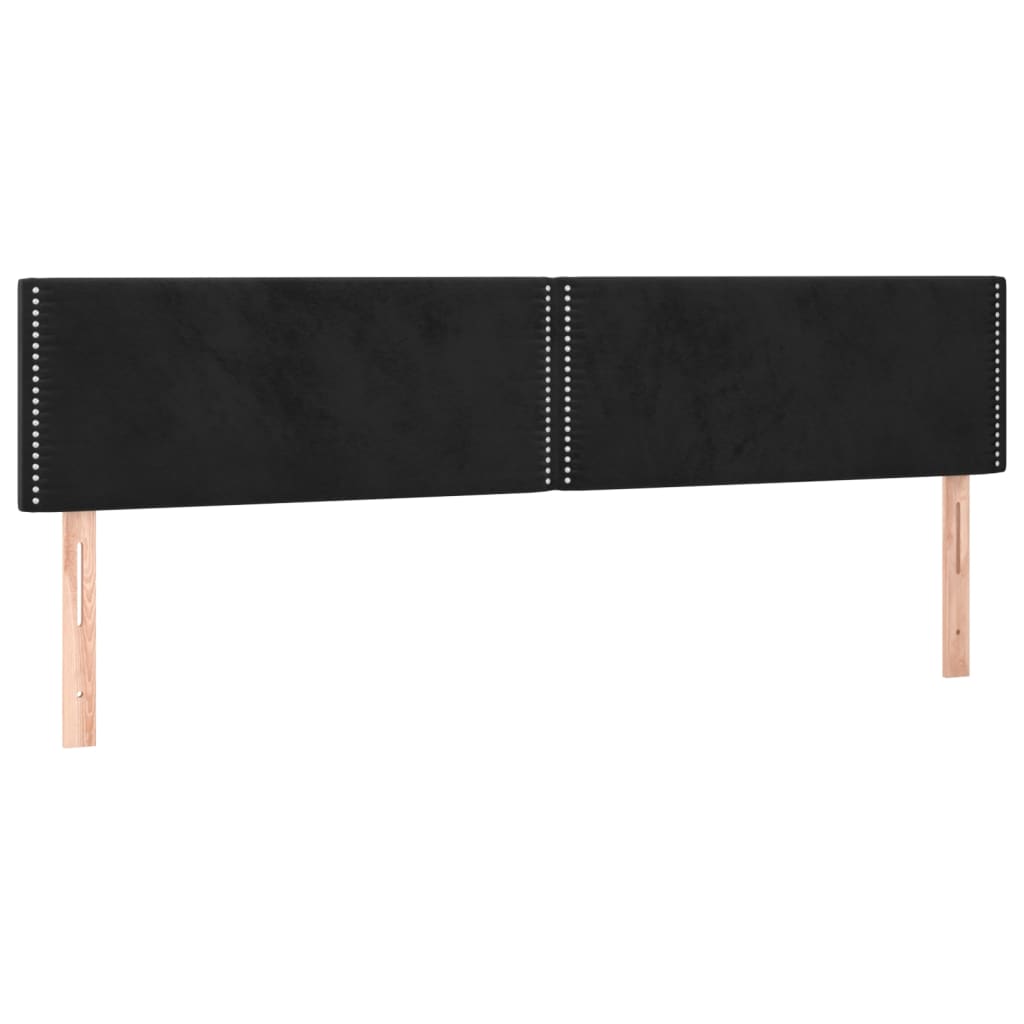Uzglavlja crna 160x5x78/88 cm baršunasta