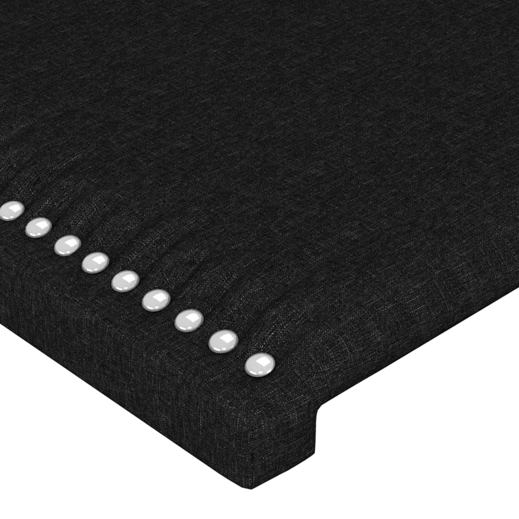 Uzglavlja crna 180x5x78/88 cm od tkanine