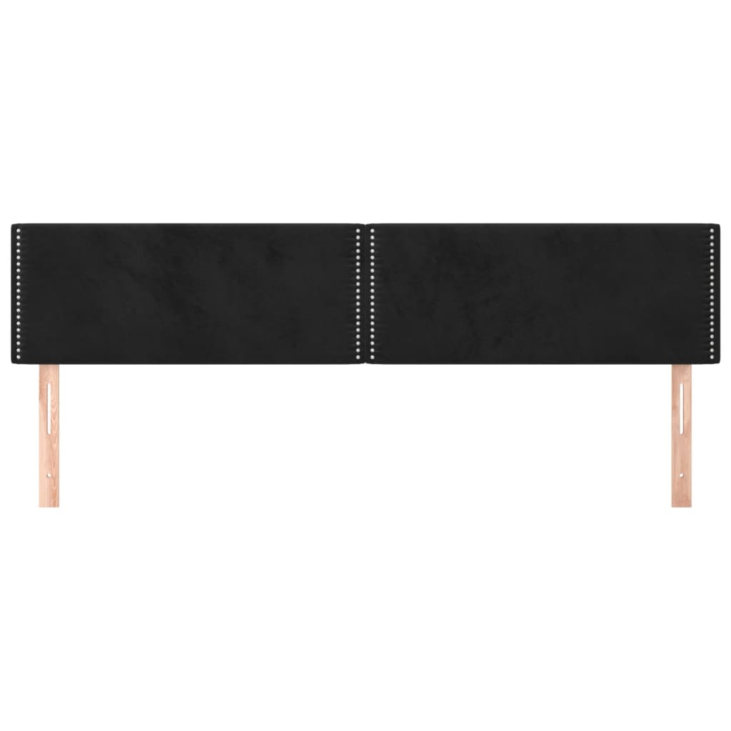 Uzglavlja crna 180x5x78/88 cm baršunasta