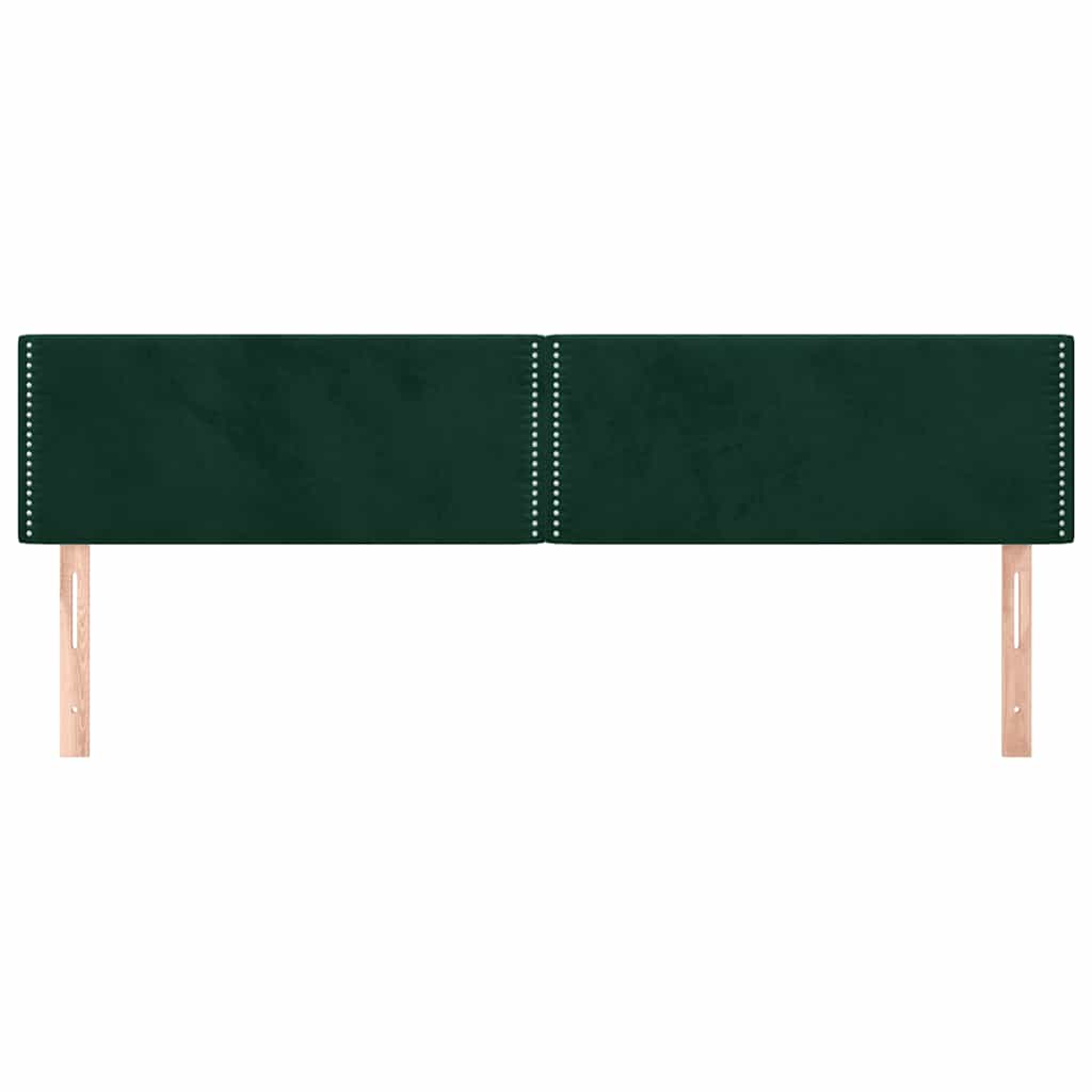 Uzglavlja tamnozelena 180x5x78/88 cm baršunasta