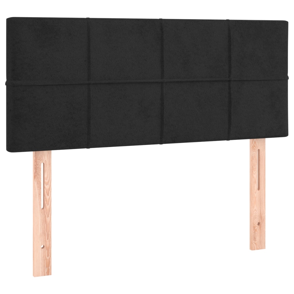 Uzglavlje crno 80 x 5 x 78/88 cm baršunasto