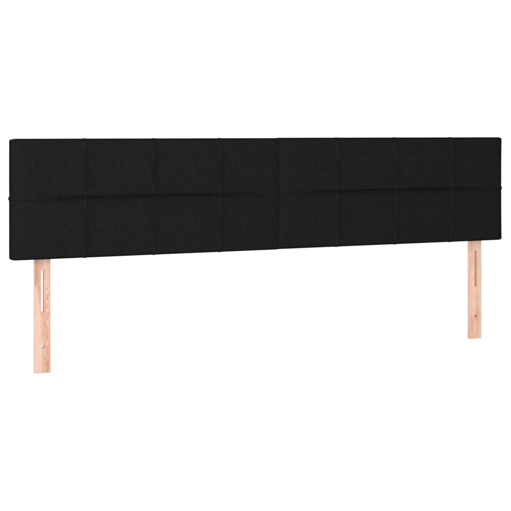Uzglavlja crna 180x5x78/88 cm od tkanine