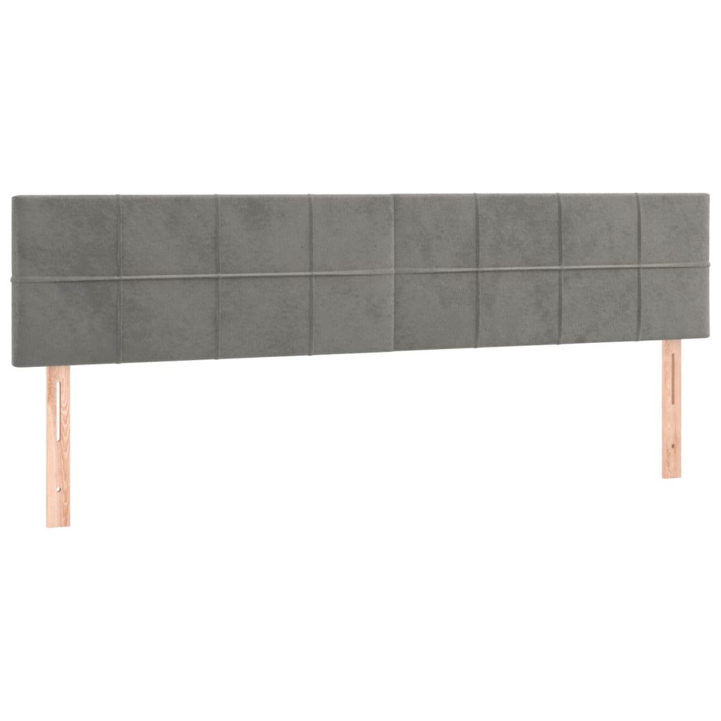 Uzglavlja svjetlosiva 180x5x78/88 cm baršunasta