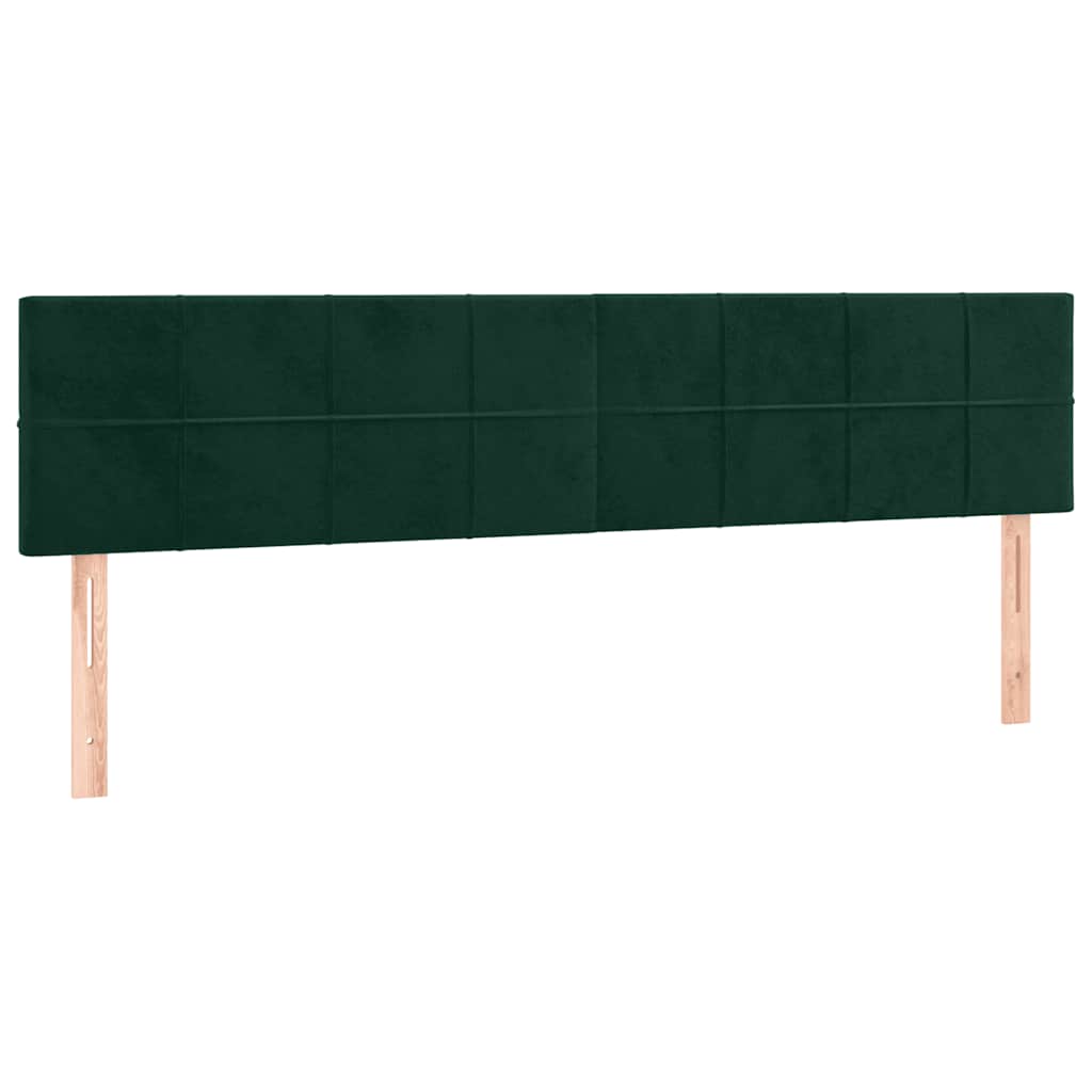 Uzglavlja tamnozelena 180x5x78/88 cm baršunasta