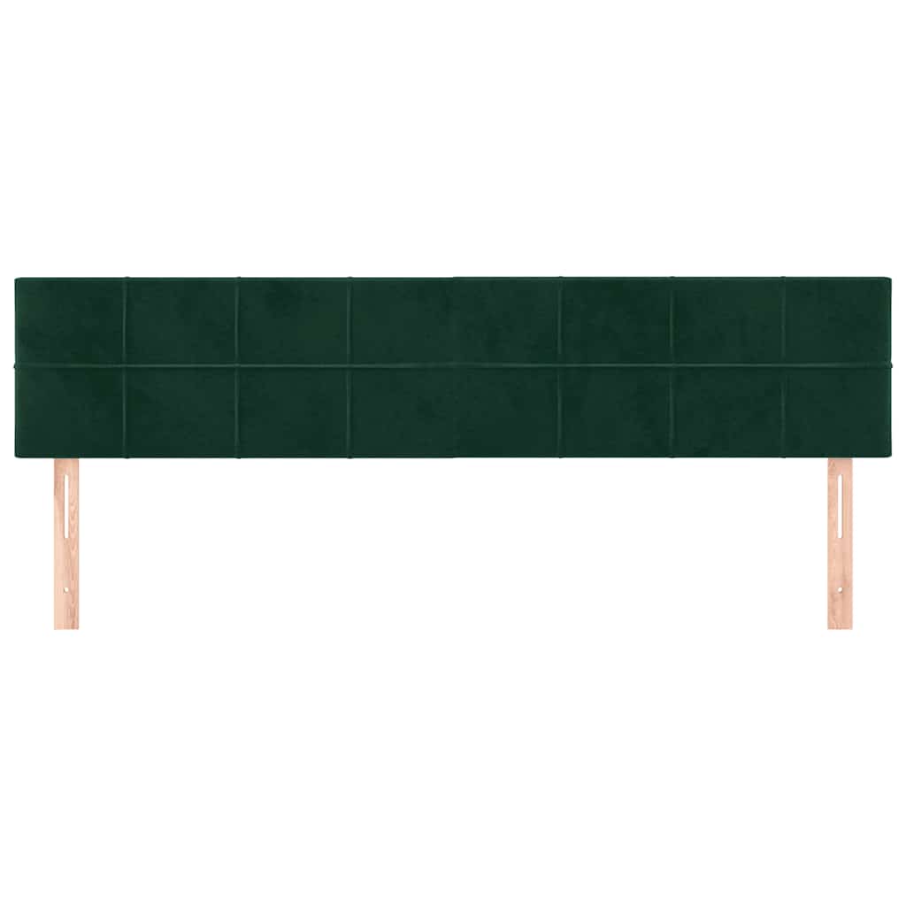 Uzglavlja tamnozelena 180x5x78/88 cm baršunasta